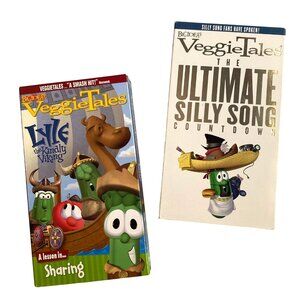 Veggie Tales VHS Lot of 2 Lyle the Kindly Viking Ultimate‎ Silly Song Countdown
